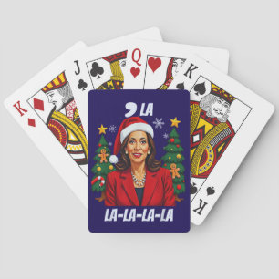 Kamala Harris Santa Hat Christmas Gift Playing Cards