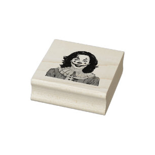 Kamala Harris Spooky Halloween Clown Election 2024 Rubber Stamp