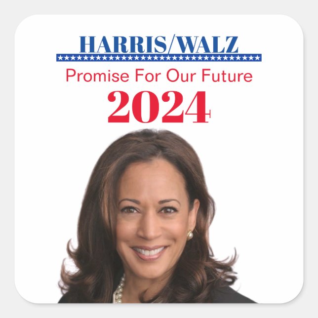 Kamala Harris Square Sticker (Front)