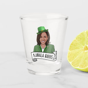 Kamala Harris St. Patrick's Day Shot Glass