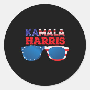 Kamala Harris Sungles Election 2024  Classic Round Sticker