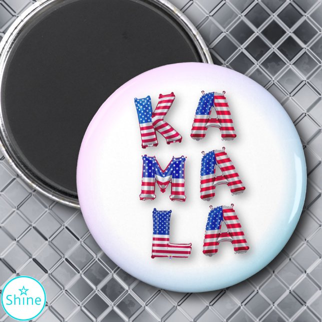 Kamala Harris Supporter USA Flag Balloon Alphabets Magnet (Creator Uploaded)