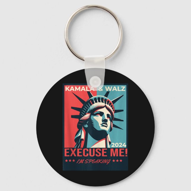 Kamala Harris Tim Walz 2024 Election  Key Ring (Front)