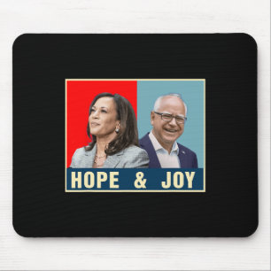 Kamala Harris Tim Walz 2024 Hope And Joy Mouse Pad