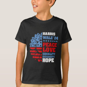 Kamala Harris Tim Walz 2024 Peace Lgbt Harris Walz T-Shirt