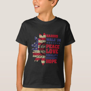 Kamala Harris Tim Walz 2024 Peace Lgbt Harris Walz T-Shirt