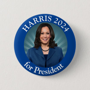 Kamala Harris Tim Walz 2024 Vote Democrat Presiden 6 Cm Round Badge