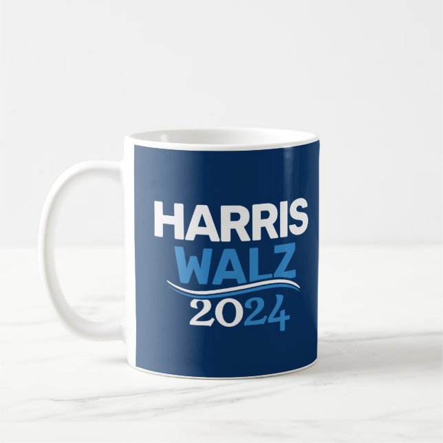 Kamala Harris Tim Walz Campaign  2024 Presidetial  Coffee Mug (Left)
