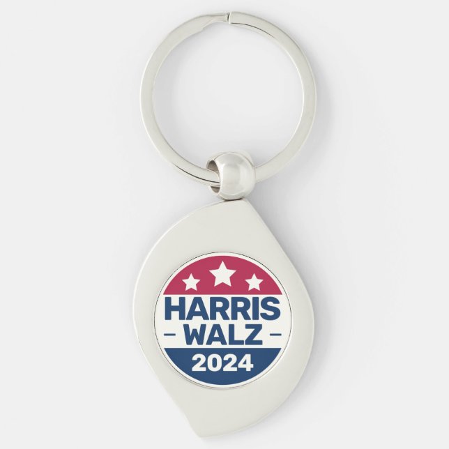 Kamala Harris Tim Walz campaign 2024 Presidetial Key Ring (Front)