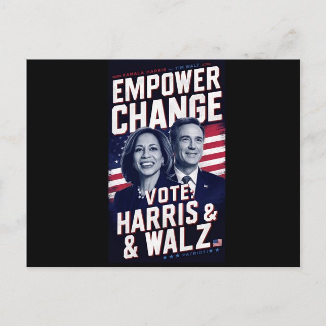 Kamala Harris & Tim Walz Postcard (Front)