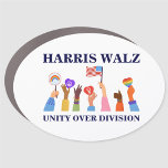 Kamala Harris Tim Walz Unity Over Division Car Magnet<br><div class="desc">Harris Waltz 2024 Unity Over Division</div>