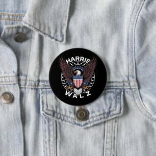 Kamala Harris Tim Walz Waltz 2024 Election 7.5 Cm Round Badge