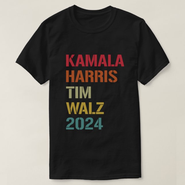 Kamala Harris Tim Walz Waltz 2024 Election Democra T-Shirt (Design Front)