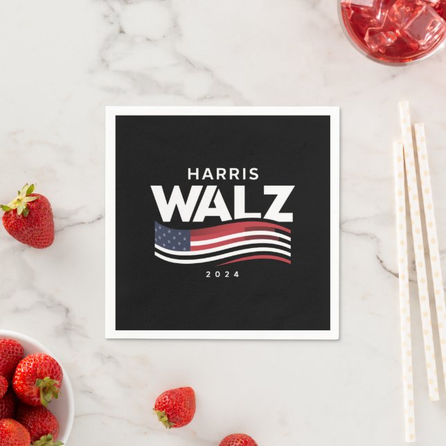 Kamala Harris Tim Walz Waltz 2024 Election Napkin (Insitu)