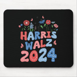 Kamala Harris Tim Walz Waltz  Mouse Pad