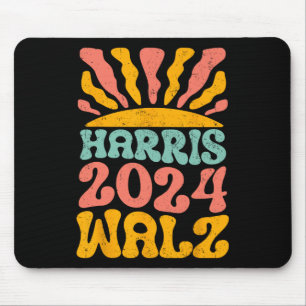 Kamala Harris Tim Wheimer 2024 Retro Cat Lady Fema Mouse Pad