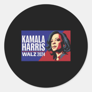 Kamala Harris Tim Wheimer Waltz 2024 Peace Lgbt  Classic Round Sticker