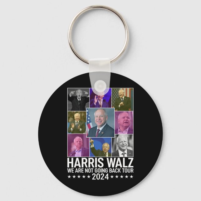 Kamala Harris Tim Wheimer We Are Not Going Back To Key Ring (Front)