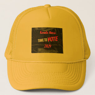 Kamala Harris trucker cap. Yellow colour. Hat