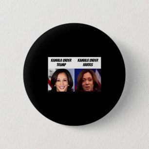 Kamala Harris Under Trump Funny Trump Supporter  6 Cm Round Badge