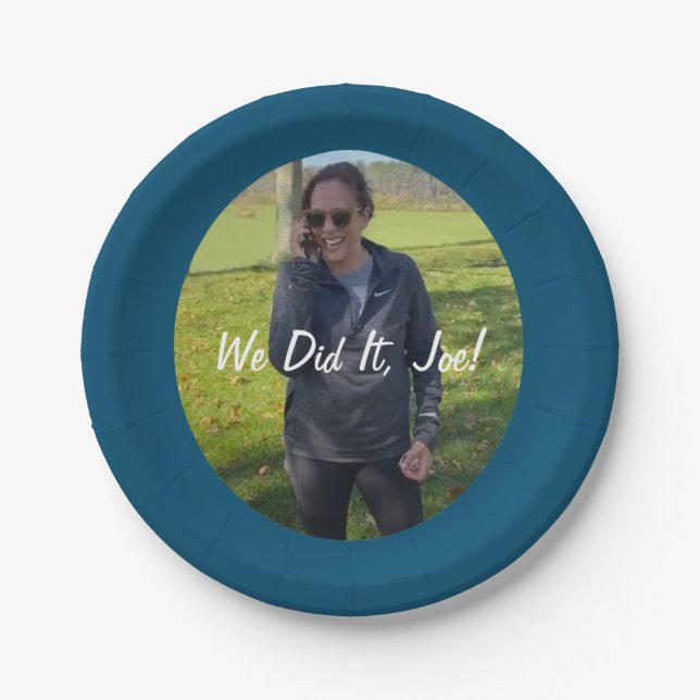Kamala Harris, Vice President-Elect "We Did It!" Paper Plate (Front)