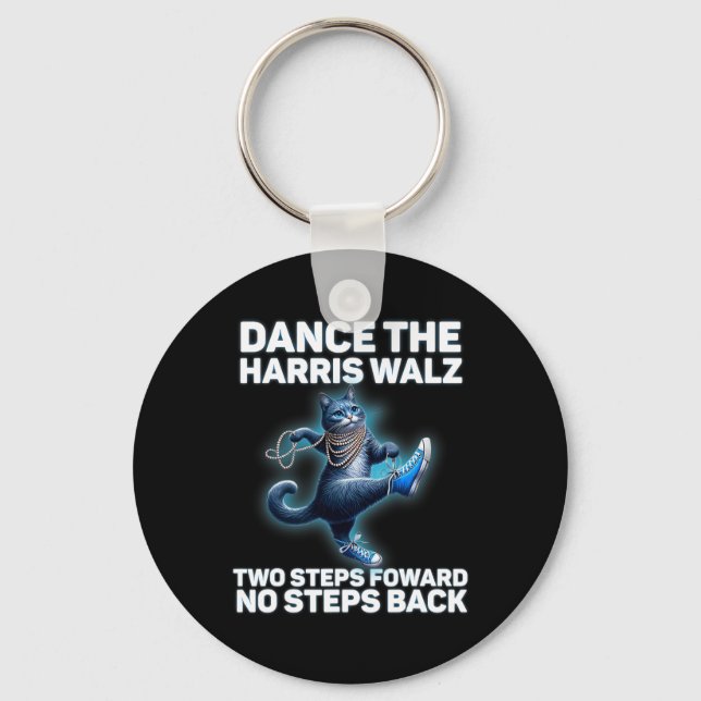 Kamala Harris W 2024 Waltz Dance 2 Steps Forward N Key Ring (Front)