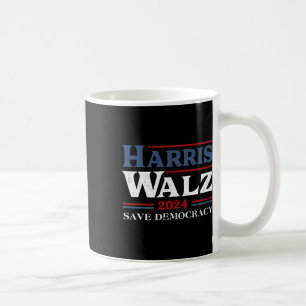 Kamala Harris Waltz 2024 Election Save Democracy Coffee Mug