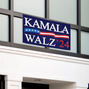 Kamala Harris Walz 2024 Obviously Blue Banner