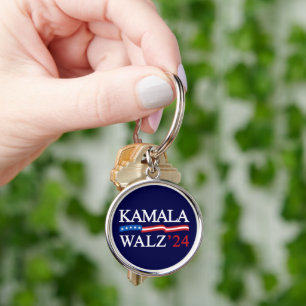 Kamala Harris Walz 2024 Obviously Blue Key Ring