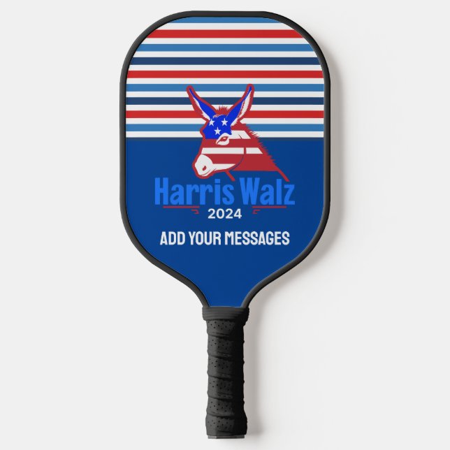 Kamala Harris Walz Donkey  Pickleball Paddle (Front)