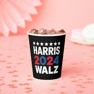Kamala Harris Walz For President Vice President Paper Cups