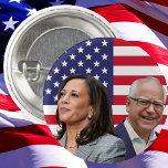 Kamala Harris Walz Photo -  President Vice Photos 3 Cm Round Badge<br><div class="desc">Kamala Harris Walz Photo button</div>