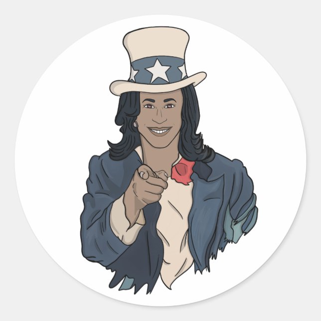 Kamala Harris Wants You to Vote Classic Round Sticker (Front)