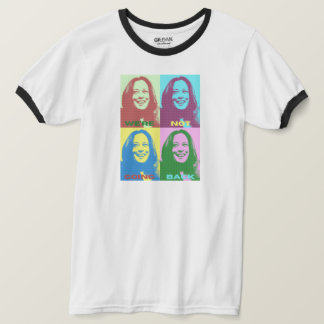 Kamala Harris: We're Not Going Back Pop Art Ringer T-Shirt