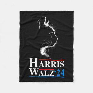 Kamala Harris Wheimer 2024 Cat Funny Vp Vice Presi Fleece Blanket