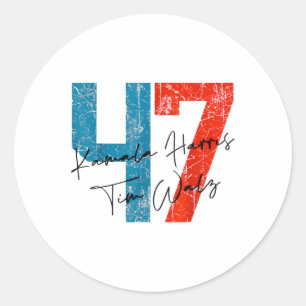 Kamala Harris Wheimer 2024 Harris Waltz President  Classic Round Sticker