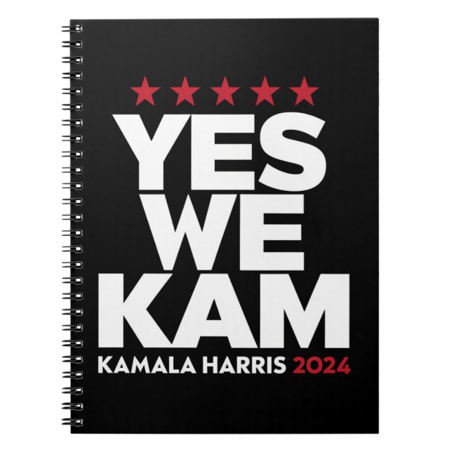 Kamala Harris Yes We Kam for US President 2024  Notebook (Front)