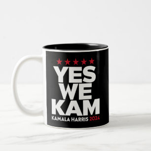 Kamala Harris Yes We Kam for US President 2024  Two-Tone Coffee Mug