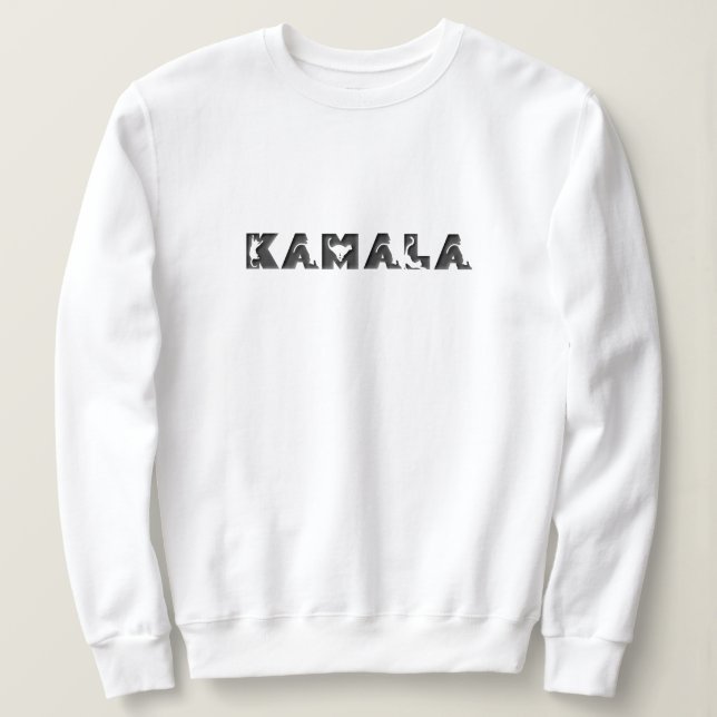 KAMALA in Cat Alphabet Sweatshirt (Design Front)