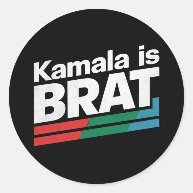 Kamala Is Brat Classic Round Sticker (Front)