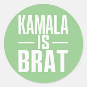 Kamala Is Brat  Classic Round Sticker