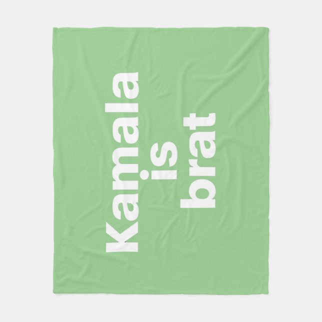 Kamala Is Brat Fleece Blanket (Front)