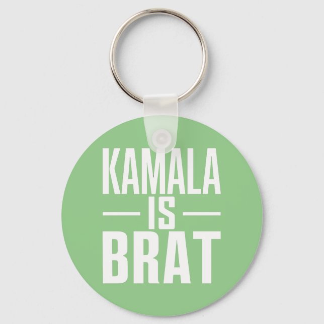 Kamala Is Brat  Key Ring (Front)