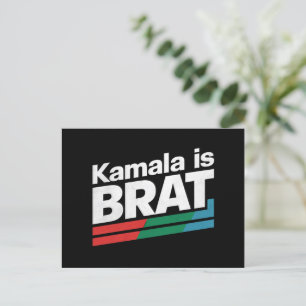 Kamala Is Brat Postcard