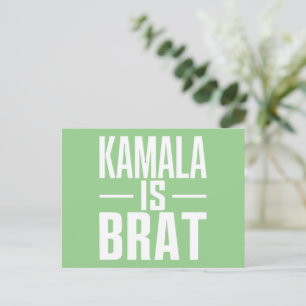 Kamala Is Brat  Postcard