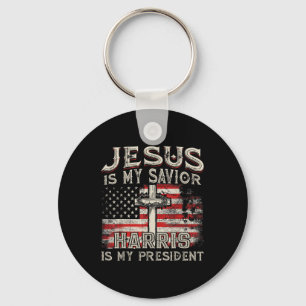 Kamala Jesus Is My Saviour Harris Is My President  Key Ring