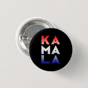 kamala Ka ma la 3 syllables red white blue black Cm Round Badge