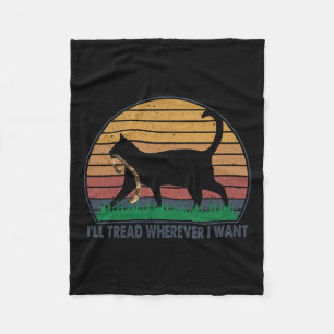 Kamala Lady Cat 2024 I'll Tread Wherever I Want 2 Fleece Blanket