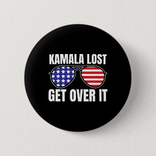 Kamala Lost Get Over It Funny Trump Victory Electi 6 Cm Round Badge