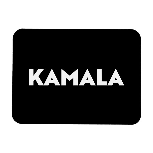 Kamala modern bold typography minimalist black magnet (Horizontal)